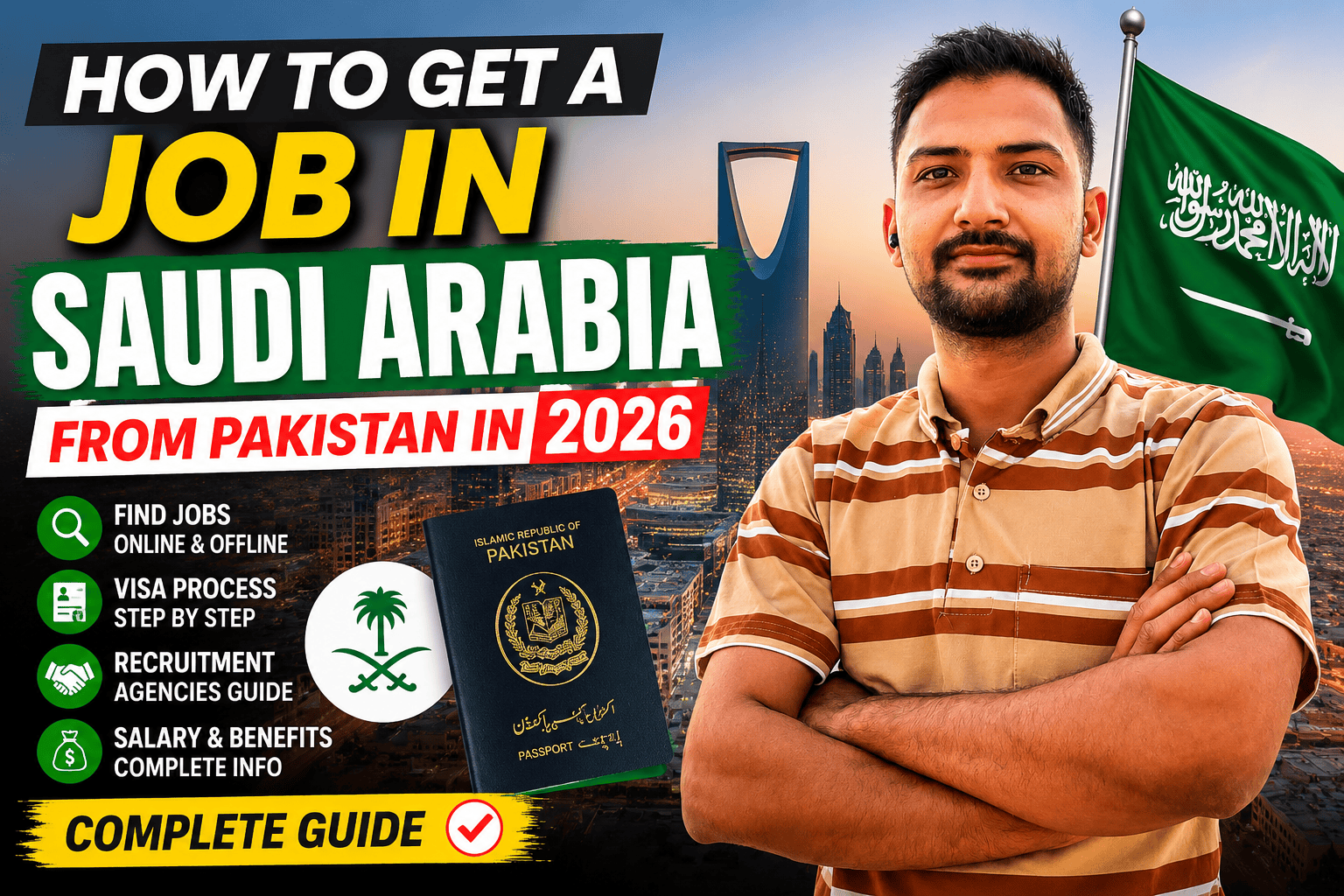 How to Get a Job in Saudi Arabia from Pakistan in 2026