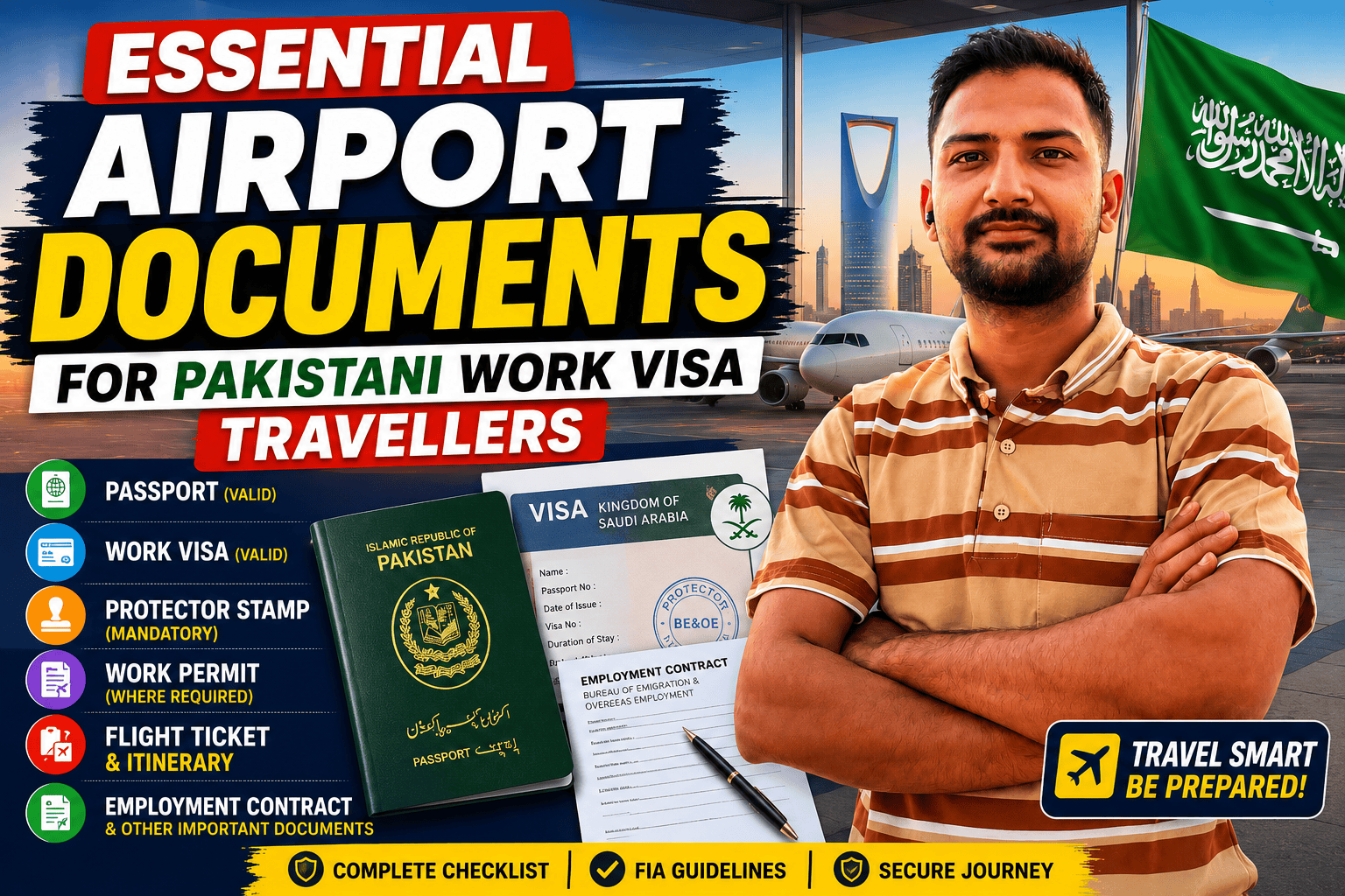 Essential Airport Documents for Pakistani Work Visa Travellers