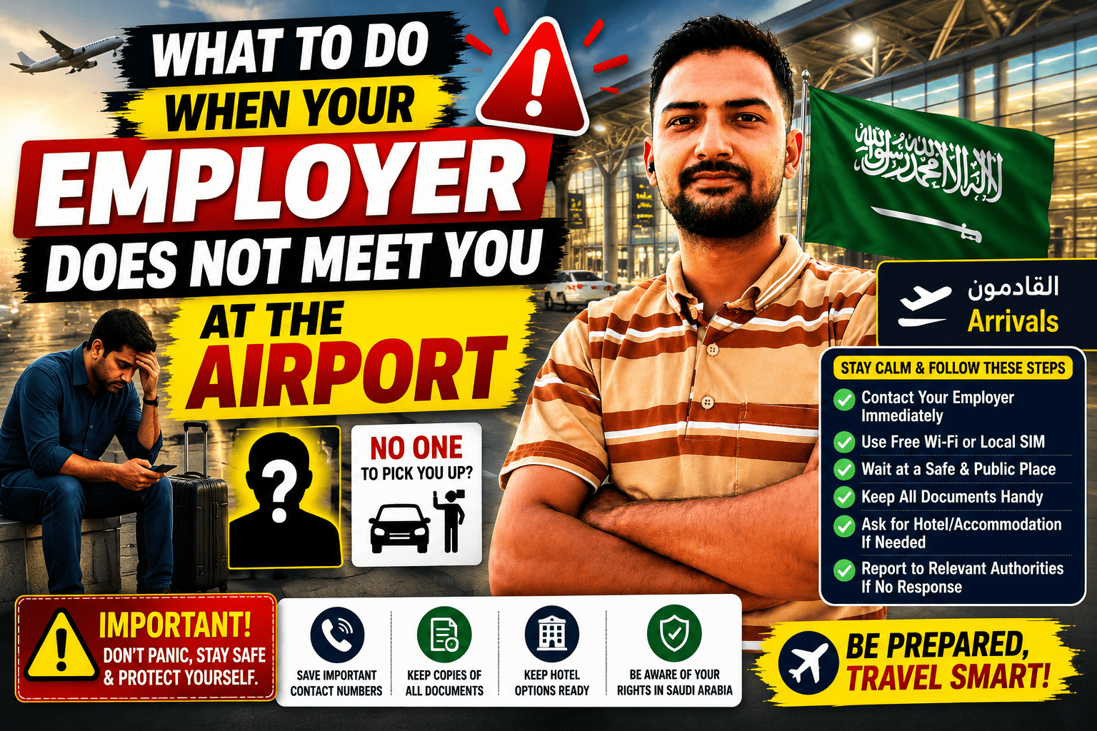 What to Do When Your Employer Does Not Meet You at the Airport