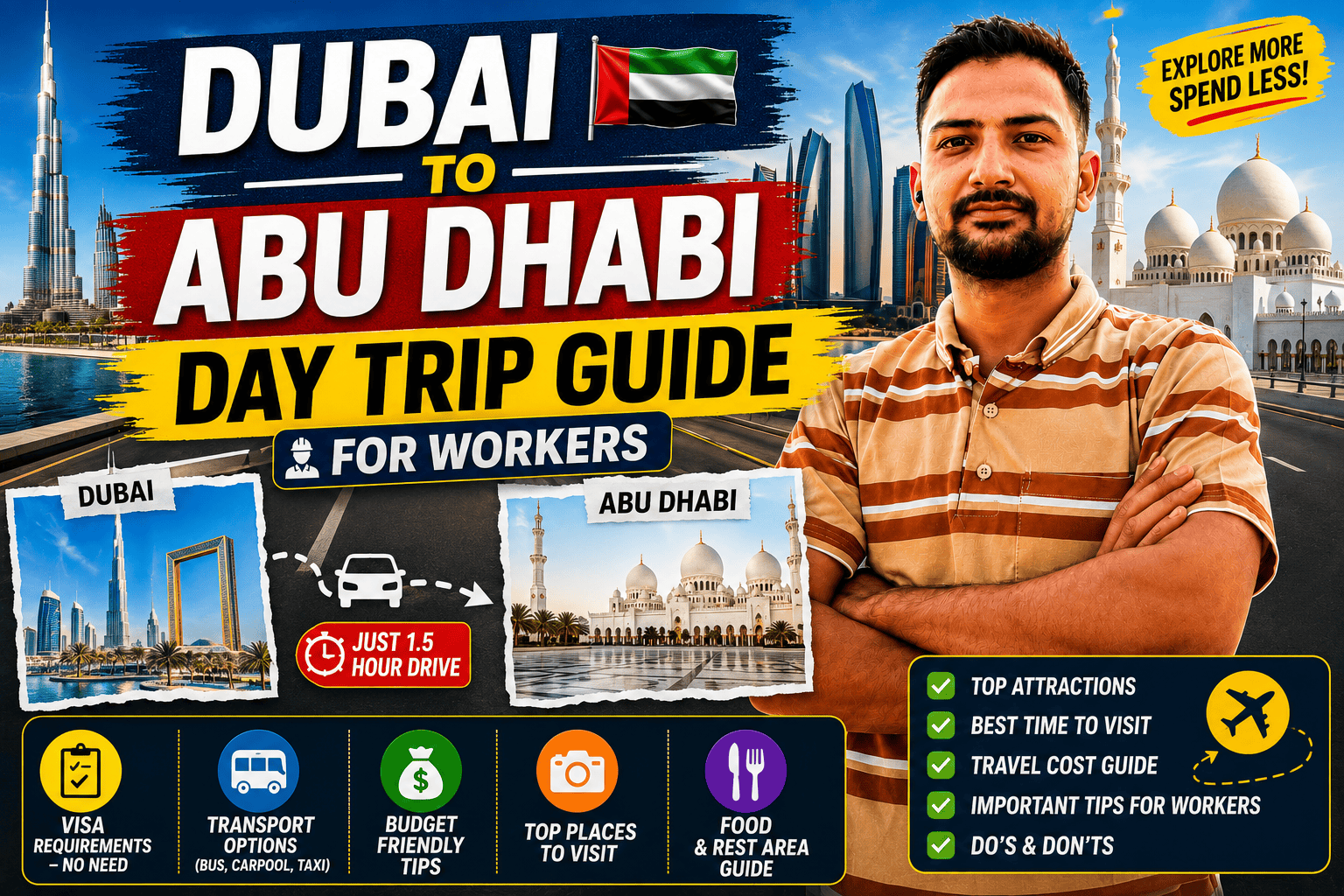 Dubai to Abu Dhabi Day Trip Guide for Workers