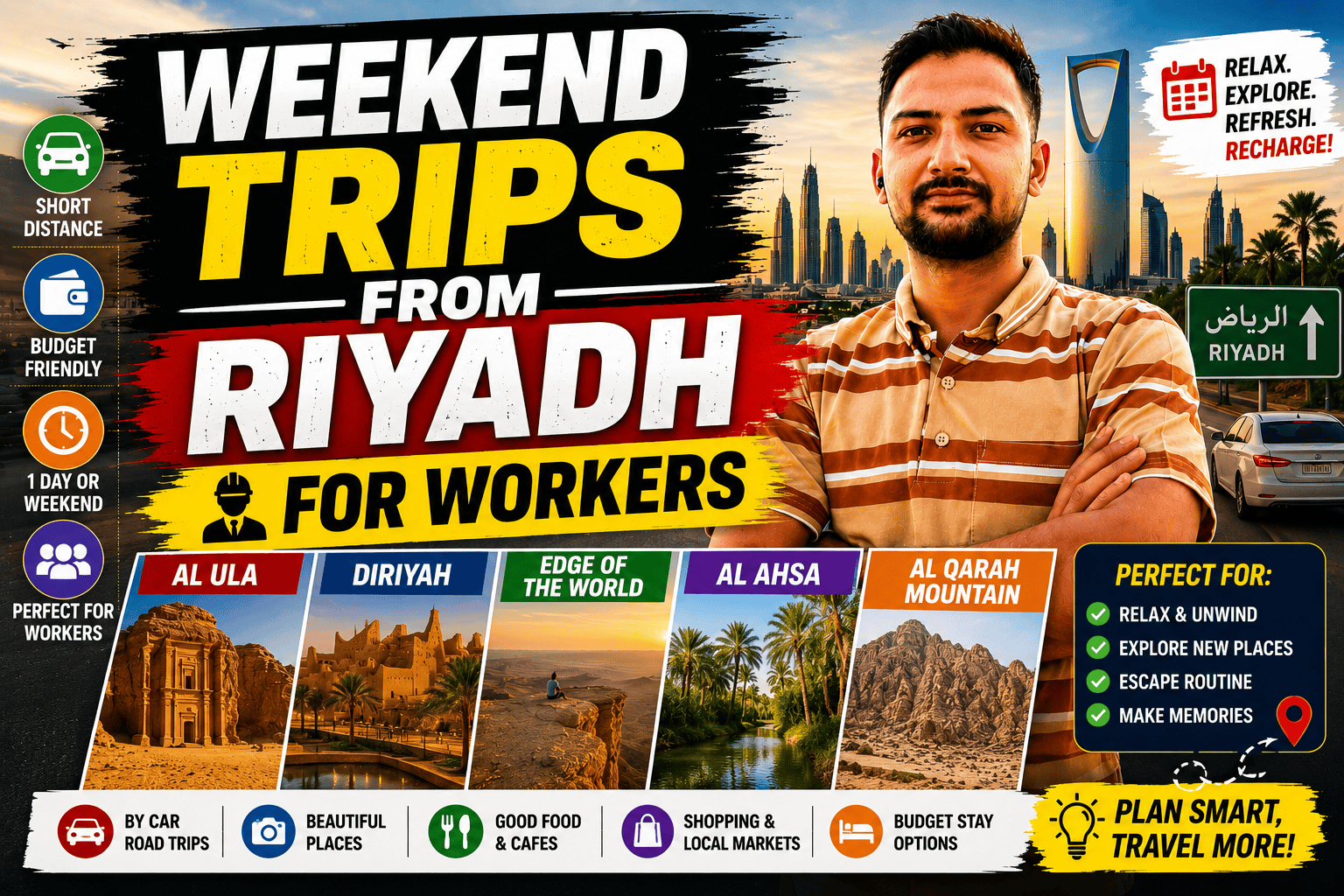Weekend Trips from Riyadh for Workers