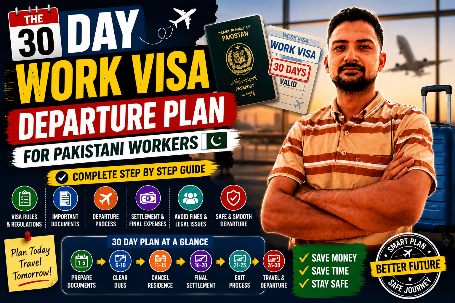 The 30 Day Work Visa Departure Plan for Pakistani Workers