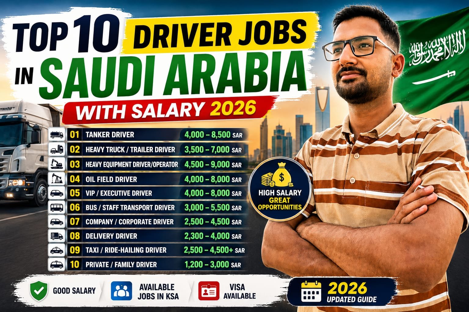 Driver Jobs in Saudi Arabia